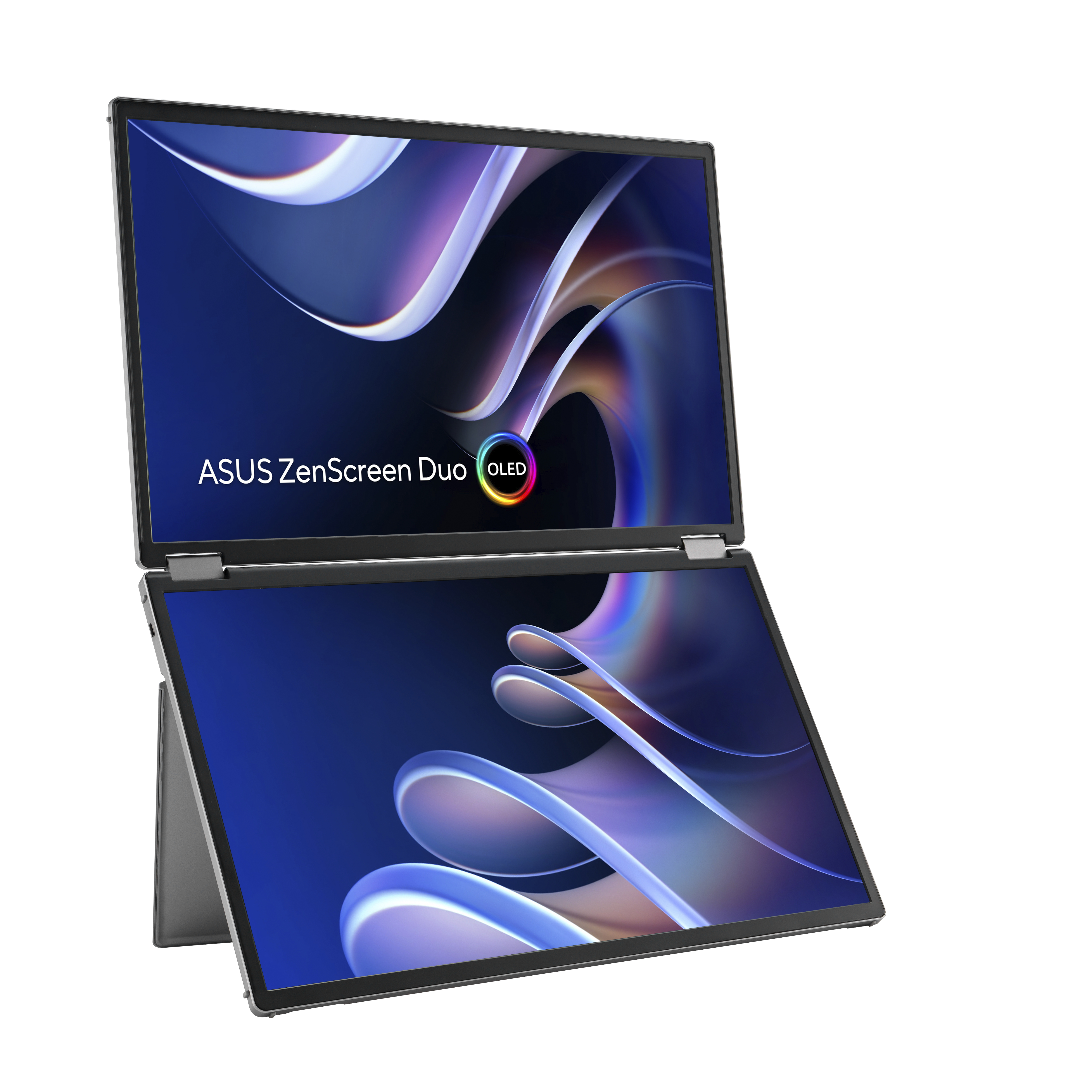 ASUS ZenScreen Duo OLED MQ149CD, 2x 14" WUXGA OLED, 60Hz, 1ms, 400nits, 1x Mini HDMI, 2x USB-C m. DP