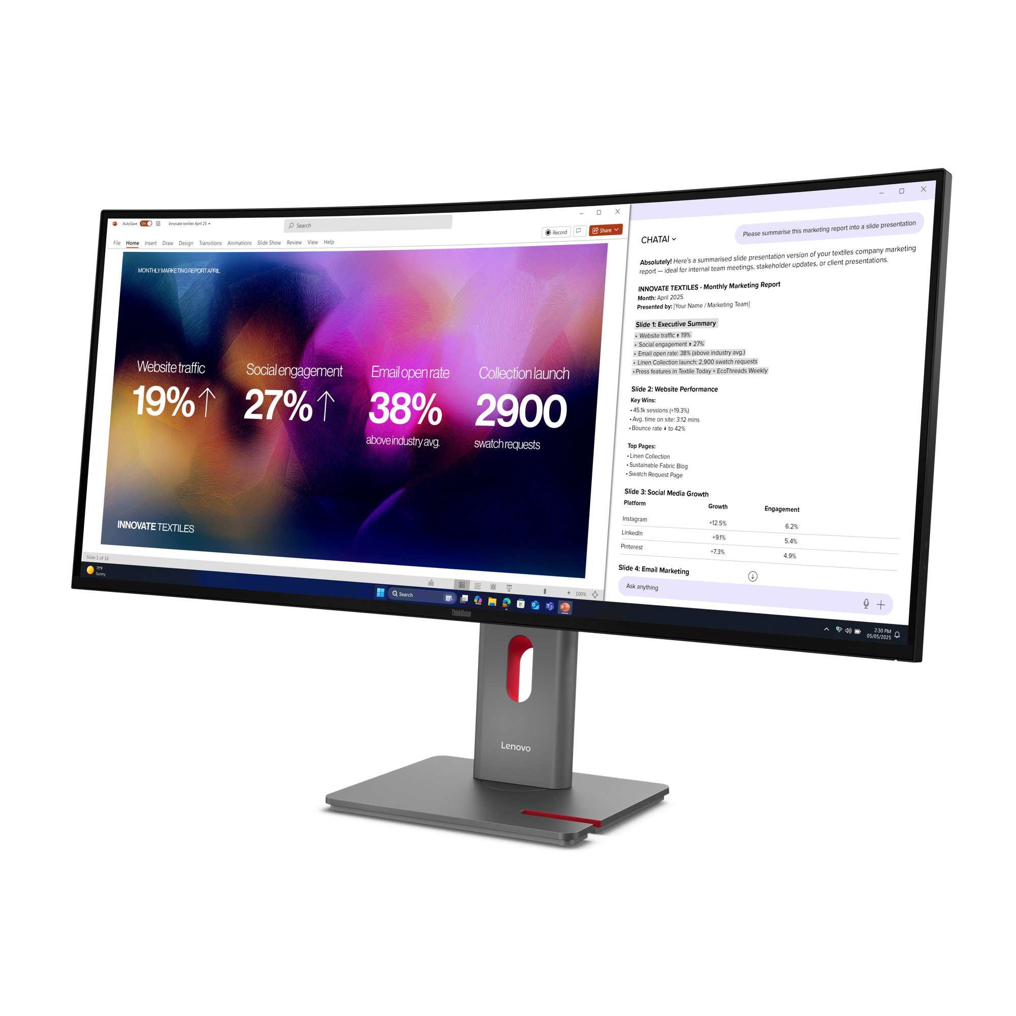 Lenovo ThinkVision P40WD-40 - LED-Monitor - gebogen - 101.6 cm (40")