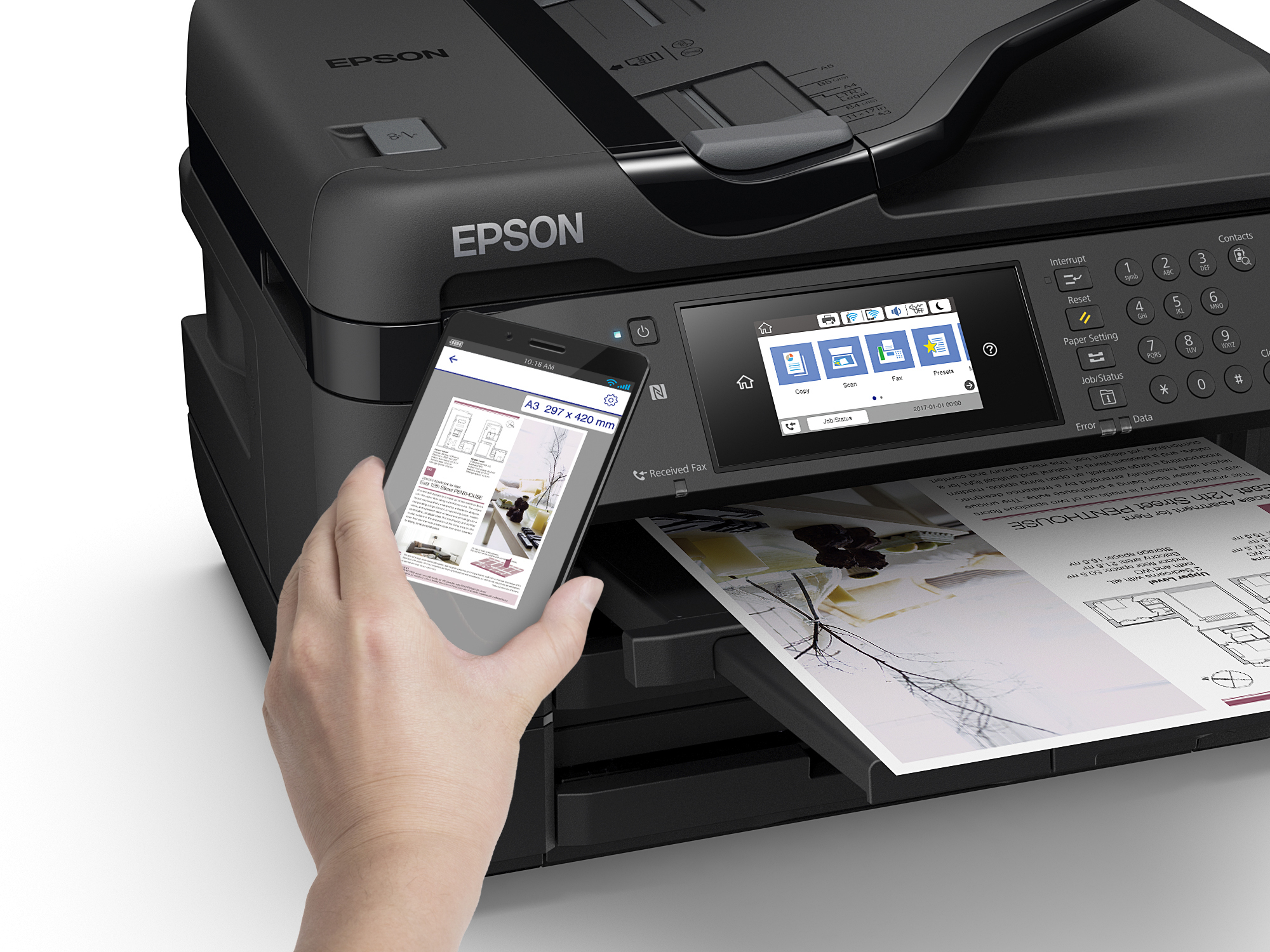Epson WorkForce WF-7720DTWF - Multifunktionsdrucker - Farbe - Tintenstrahl - A3 (Medien)