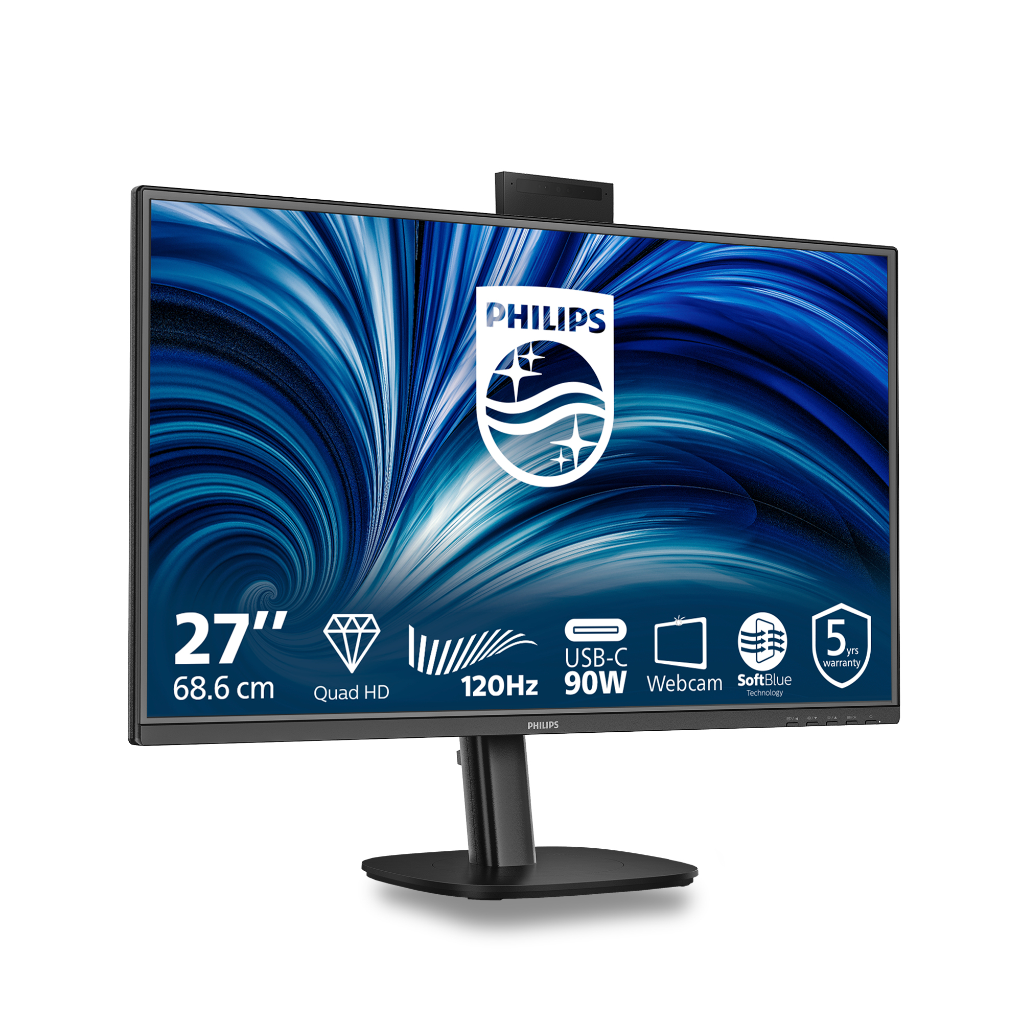 Philips 3000 Series 27B2U3601H Monitor 68.6cm (27") WQHD, IPS, 4ms, HDMI, Displayport, USB-C