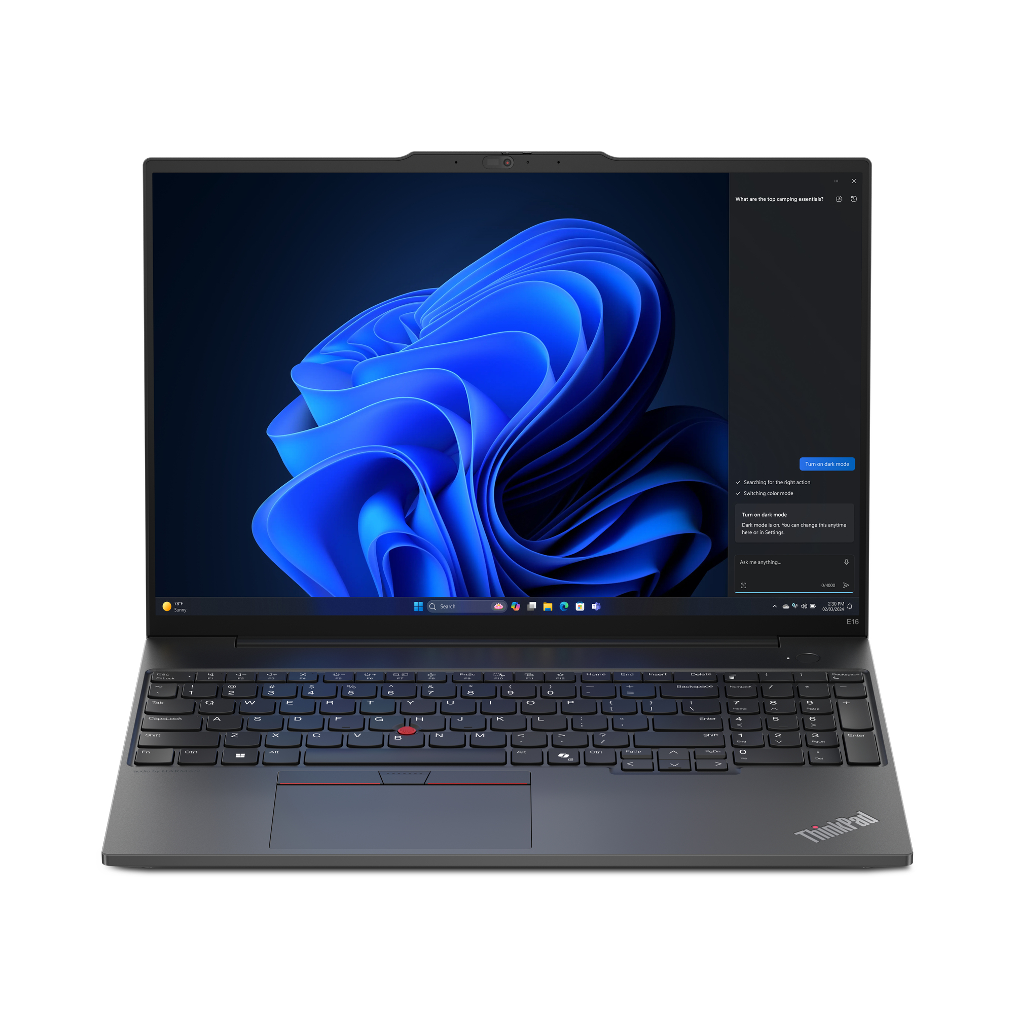 Lenovo ThinkPad E16 Gen 2 (Intel), 16" WUXGA, Core Ultra 7 155H, 32GB RAM, 1TB SSD, Win11 Pro