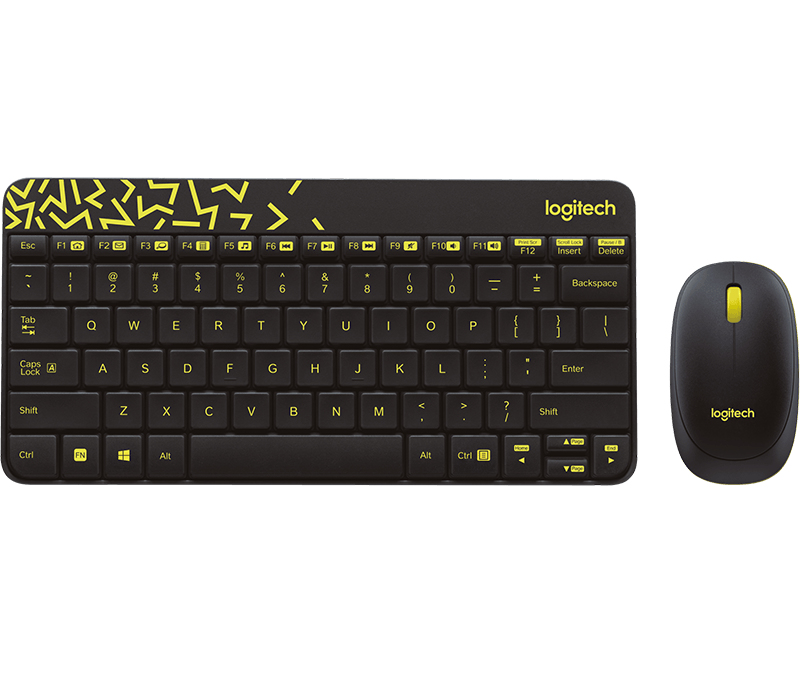Logitech MK240 Nano Wireless Keyboard and Mouse Combo, Volle Größe (100%), Kabellos, RF Wireless, Sc