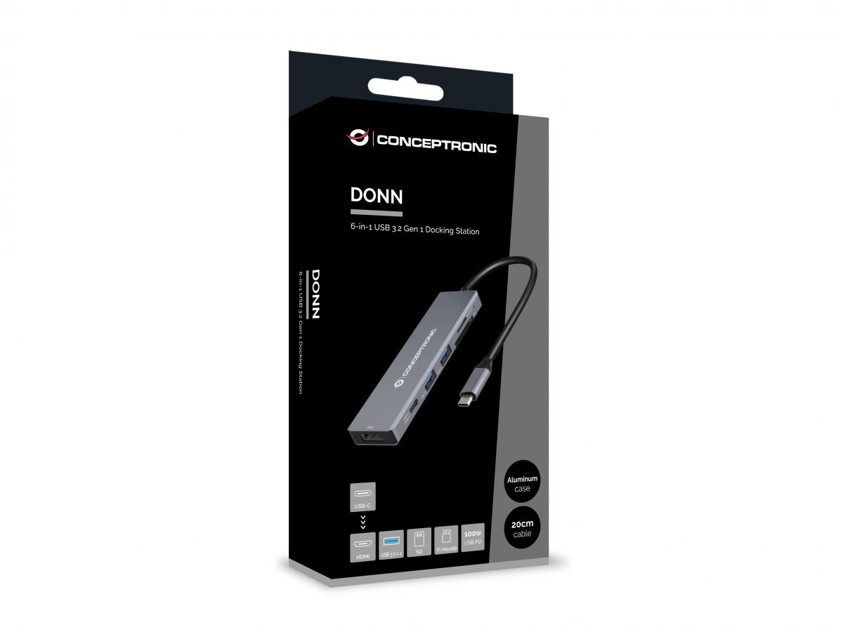 Conceptronic DONN23G - Dockingstation - USB-C