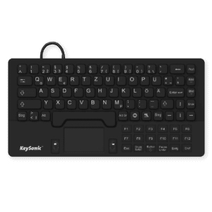 KeySonic KSK-5031IN, Mini, Kabelgebunden, USB, QWERTZ, Schwarz