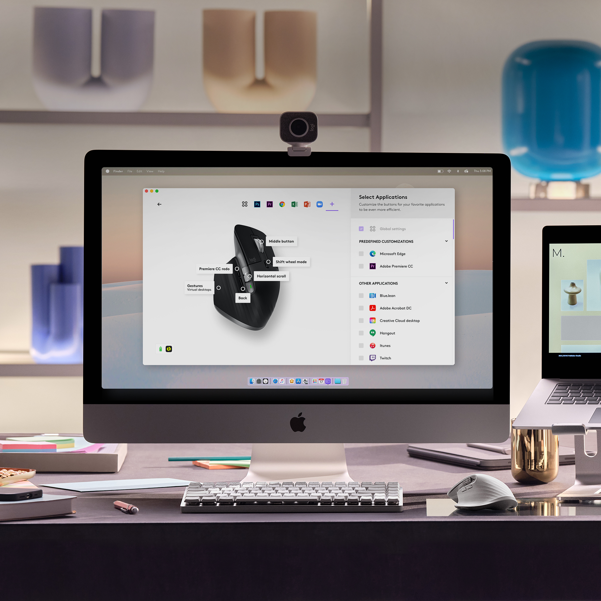Logitech MX Master 3S for Mac Space Grey, Logi Bolt, USB/Bluetooth