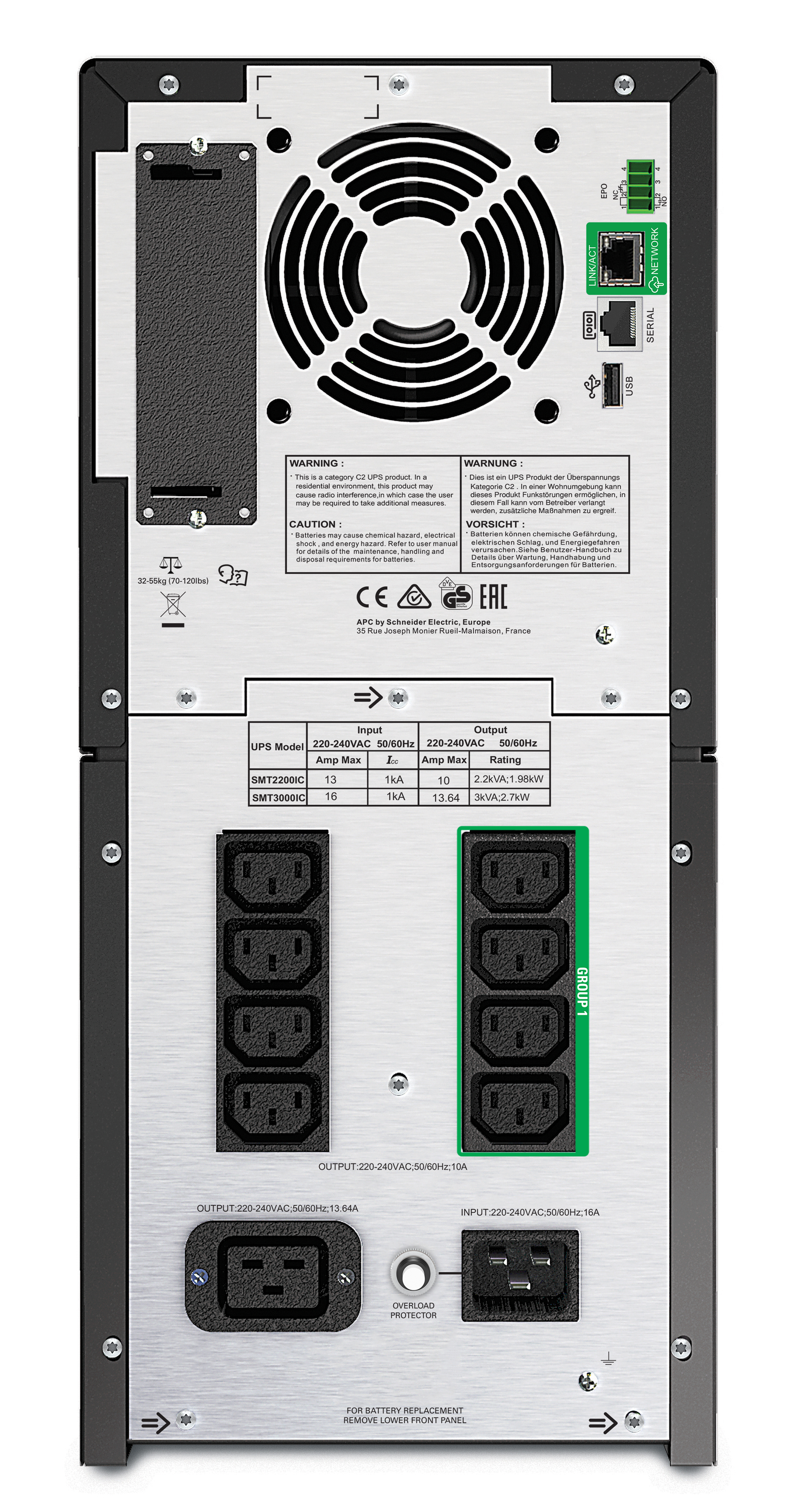 APC Smart-UPS SMT2200IC - USV - Wechselstrom