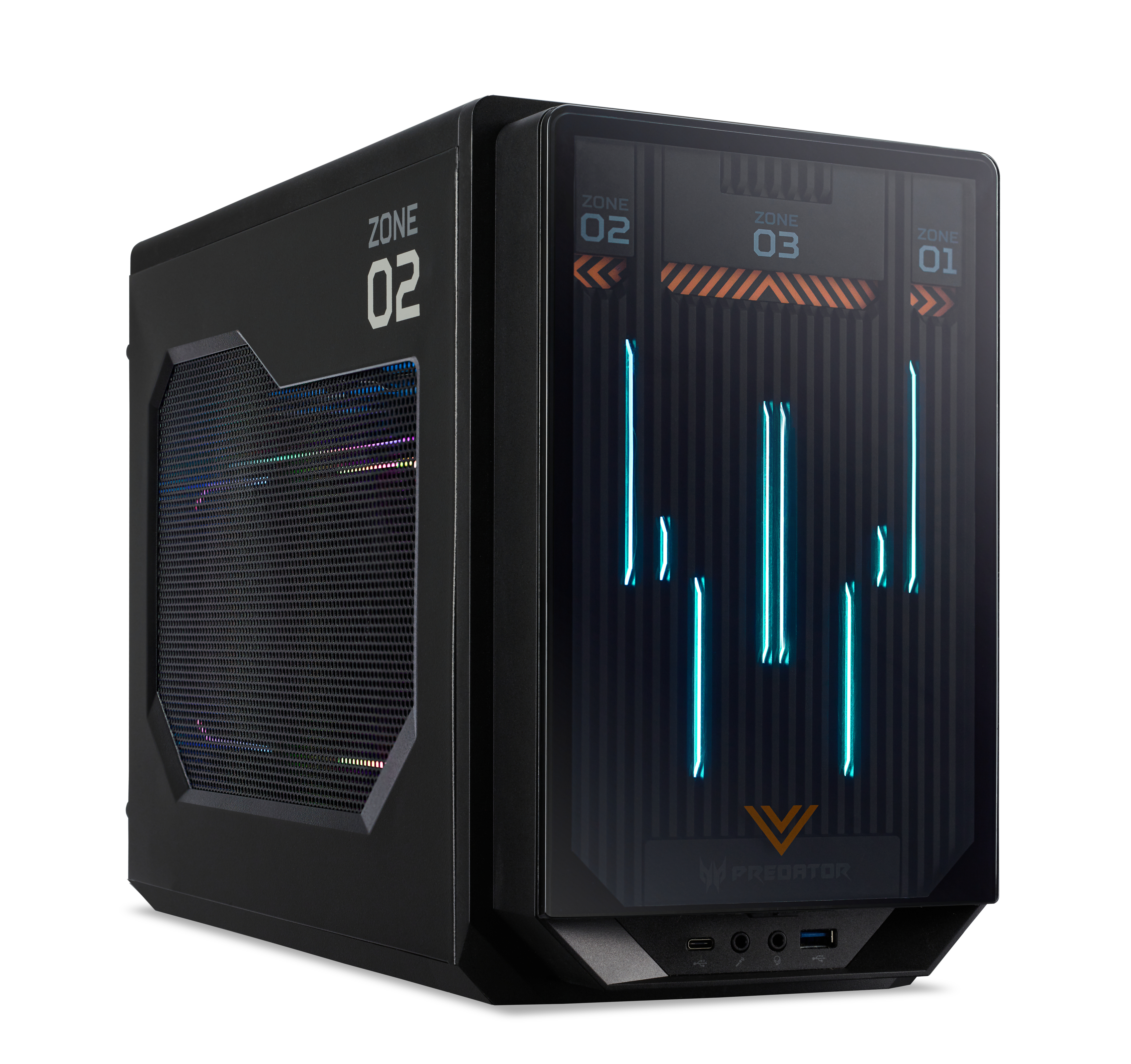 Acer Predator Orion X POX-950 - Kompakte Bauweise - Core i7 13700KF / 3.4 GHz - RAM 32 GB - SSD 2 x