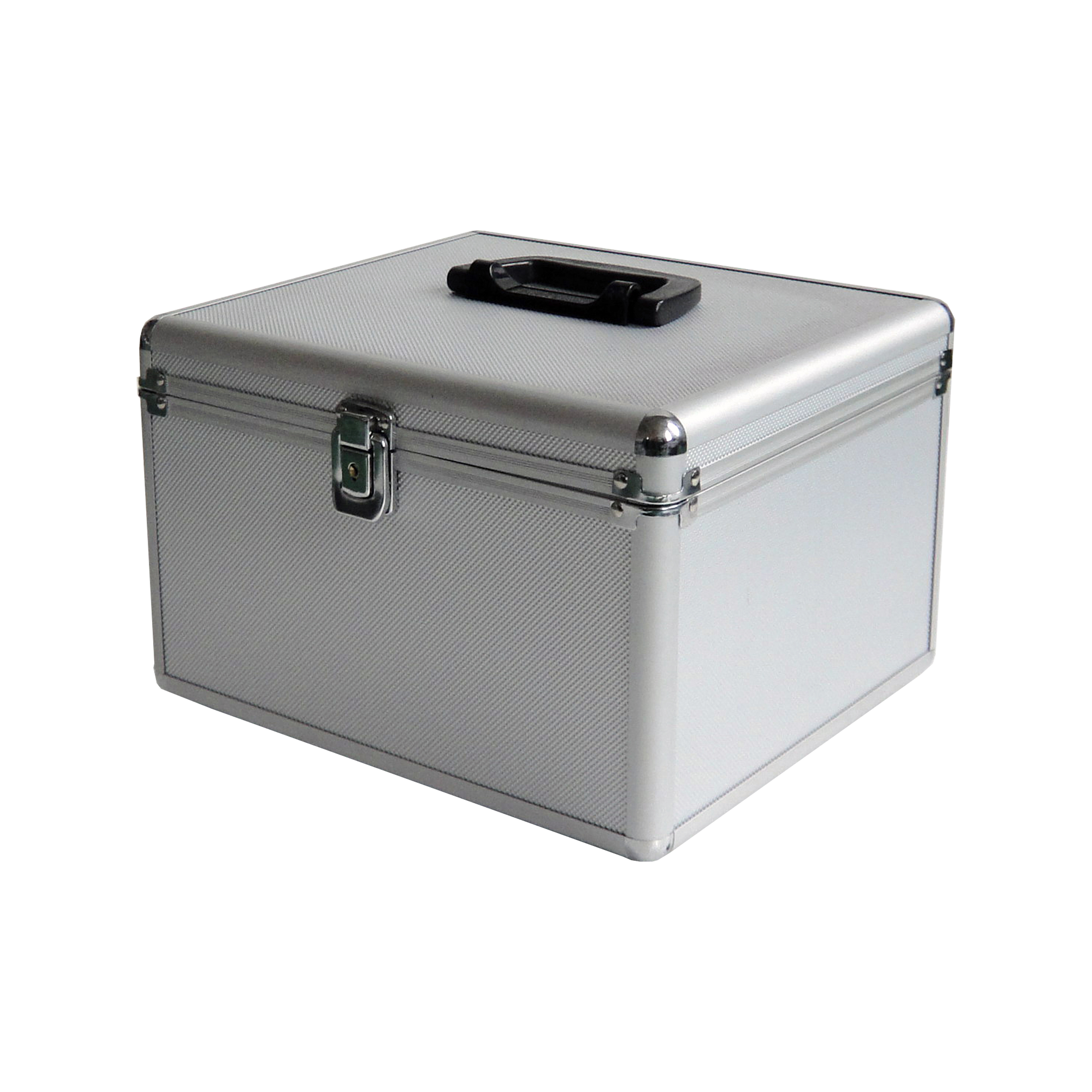 MEDIARANGE BOX76, Gehäusebox, 300 Disks, Silber, Fleece, Kunststoff, Holz, 120 mm, Aluminium