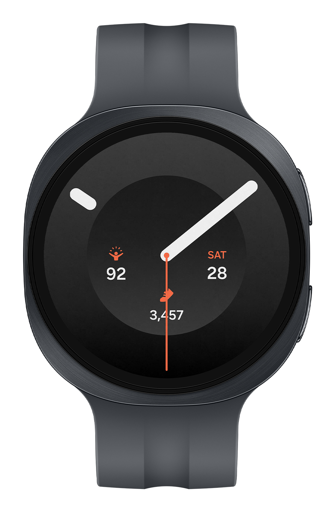 Samsung Galaxy Watch9 - 44 mm - Carbon-Schwarz - intelligente Uhr mit Sportband - schwarz - Bandgröß