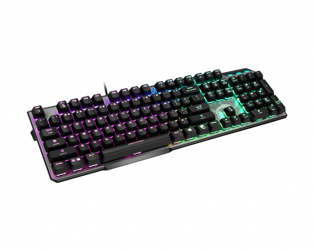 MSI VIGOR GK50 ELITE BOX WHITE, Kabelgebunden, USB, Mechanischer Switch, QWERTZ, RGB-LED, Schwarz, M