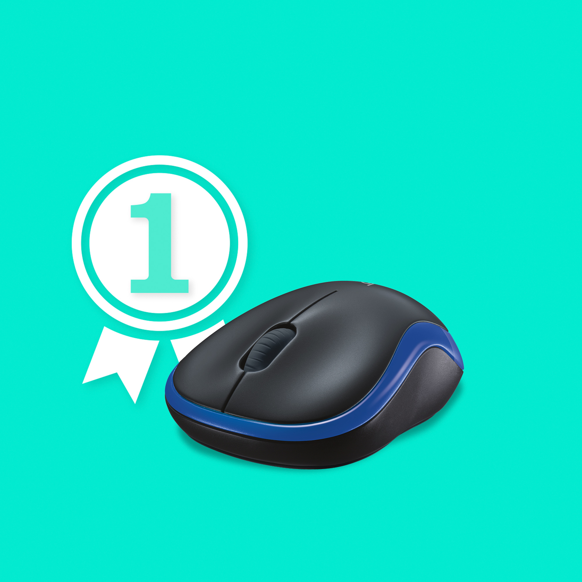 Logitech M185 - Maus - optisch - kabellos - 2.4 GHz - kabelloser Empfänger (USB)