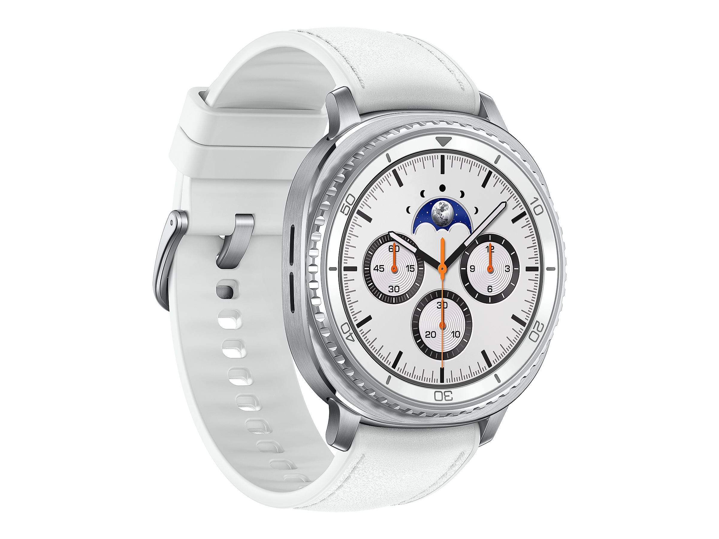 Samsung Galaxy Watch8 Classic - 46 mm - intelligente Uhr mit Hybridband - Hybrid-Eco-Leder - Bandgrö