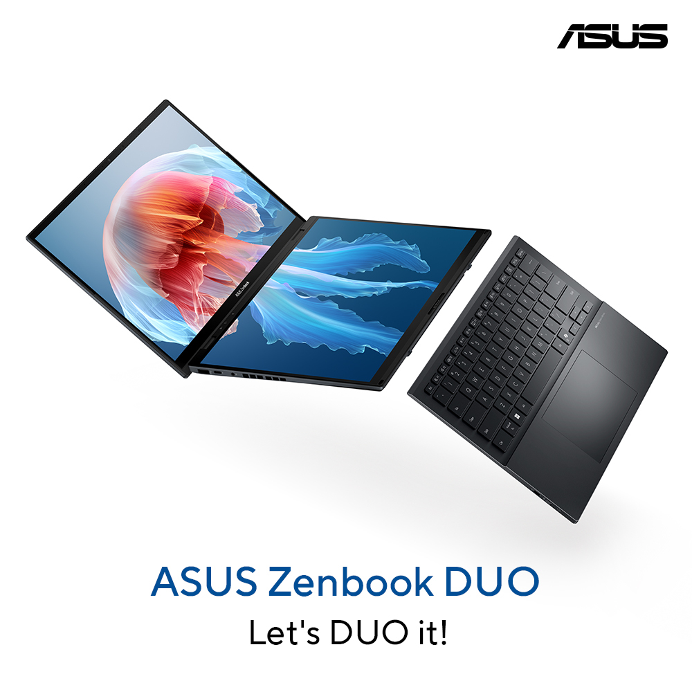 ASUS Zenbook Duo UX8406CA-QL055W, 2x 14" WUXGA OLED Touch, Core Ultra 9 285H, 16GB, 1TB, Win11