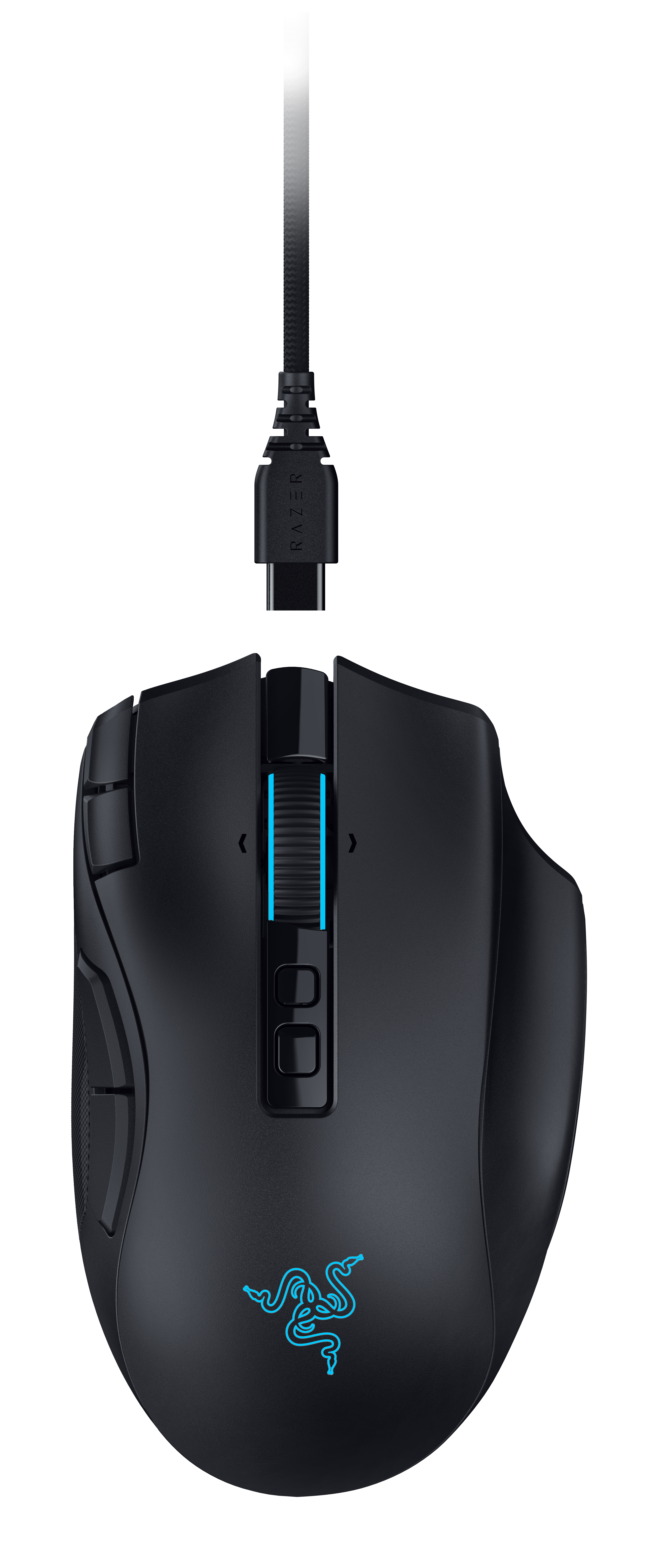 Razer Naga V3 Pro, Rechts, Optisch, RF Wireless + Bluetooth + USB Type-C, 50000 DPI, Schwarz