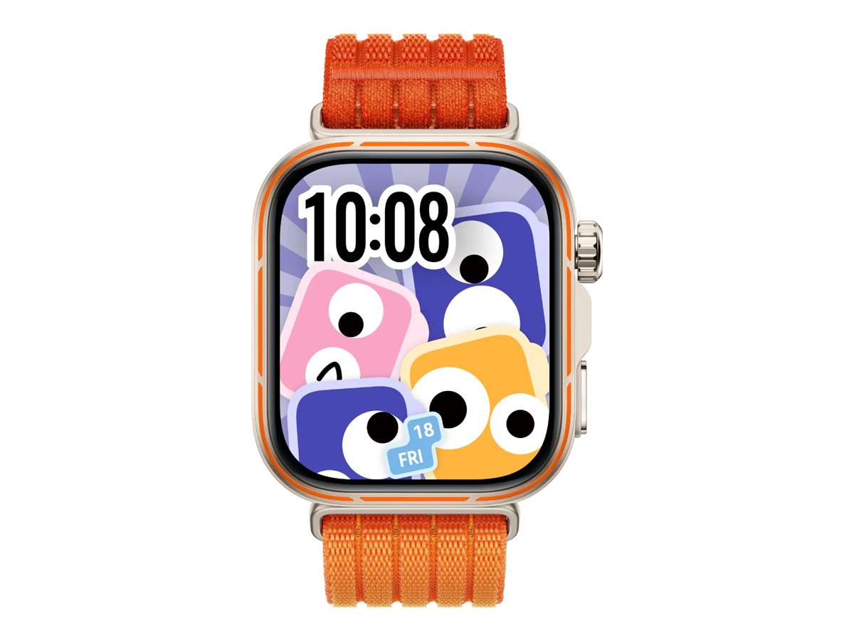 Huawei Watch Fit 5 Pro - Aluminiumlegierung - intelligente Uhr mit Riemen - Nylon - Orange - Handgel