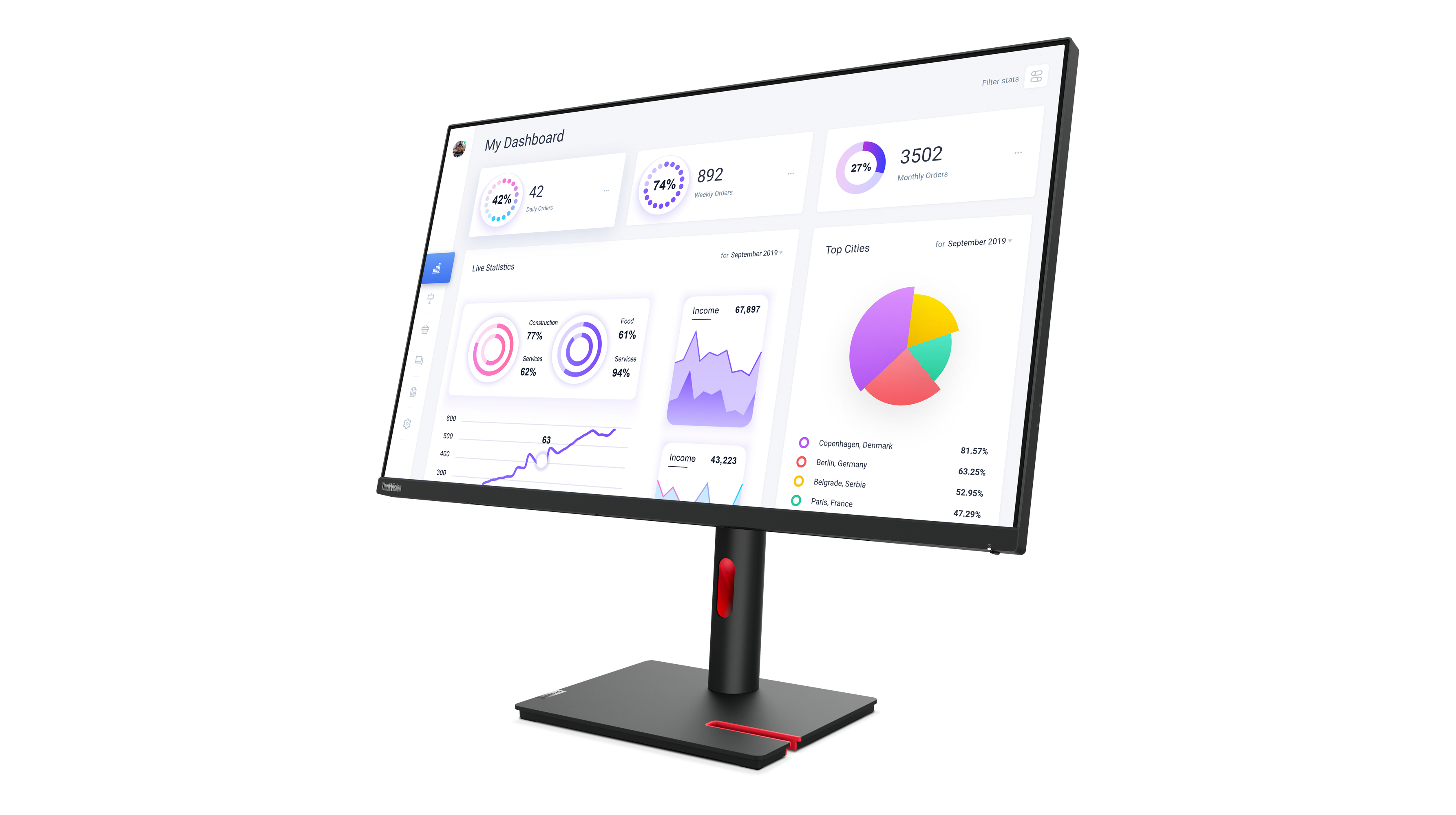 Lenovo ThinkVision T32p-30 - LED-Monitor - 80 cm (31.5")