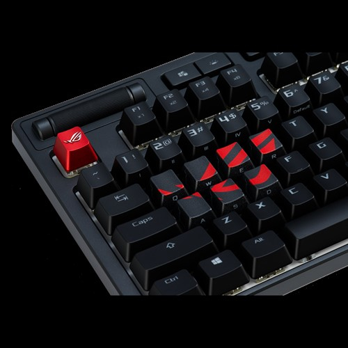 ASUS ROG Gaming Keycap Set, Tastaturkappe, Metall, Kunststoff, Schwarz, Rot