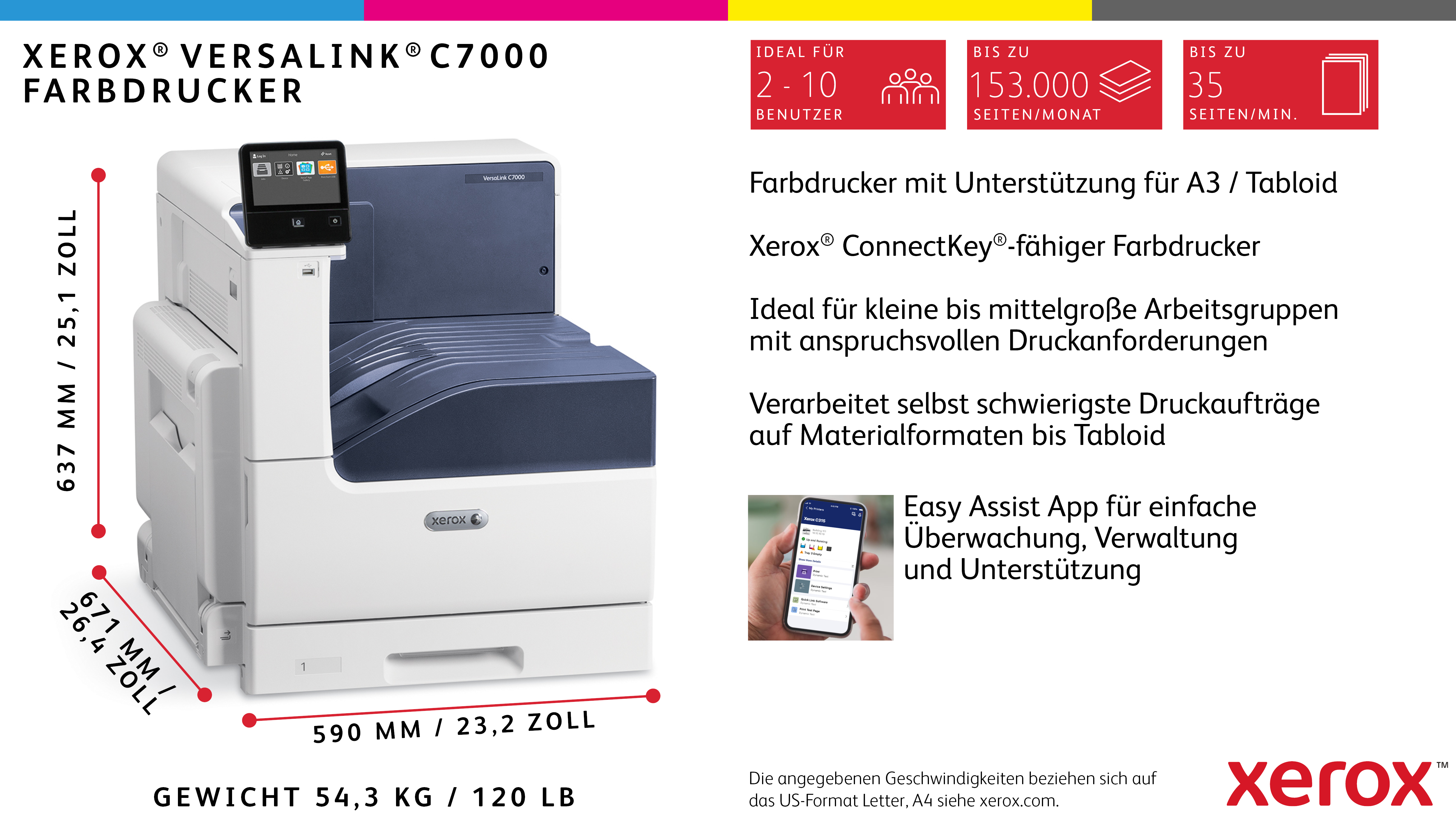Xerox VersaLink C7000 Duplex 620sh C7000V_DN - Laser/LED-Druck - Farbig