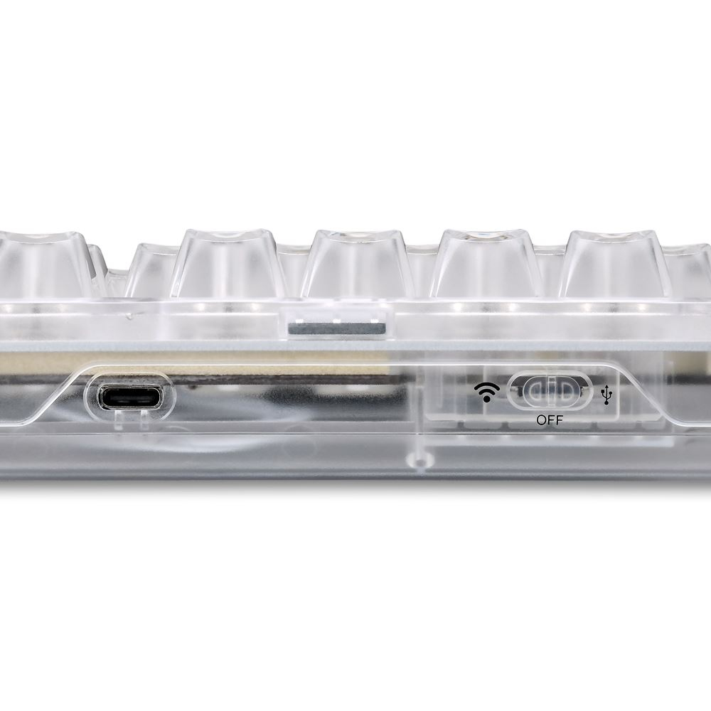 Sharkoon Crystal Shark - Tastatur - Doppelmodus - 85% - compact TKL - Hintergrundbeleuchtung - kabel