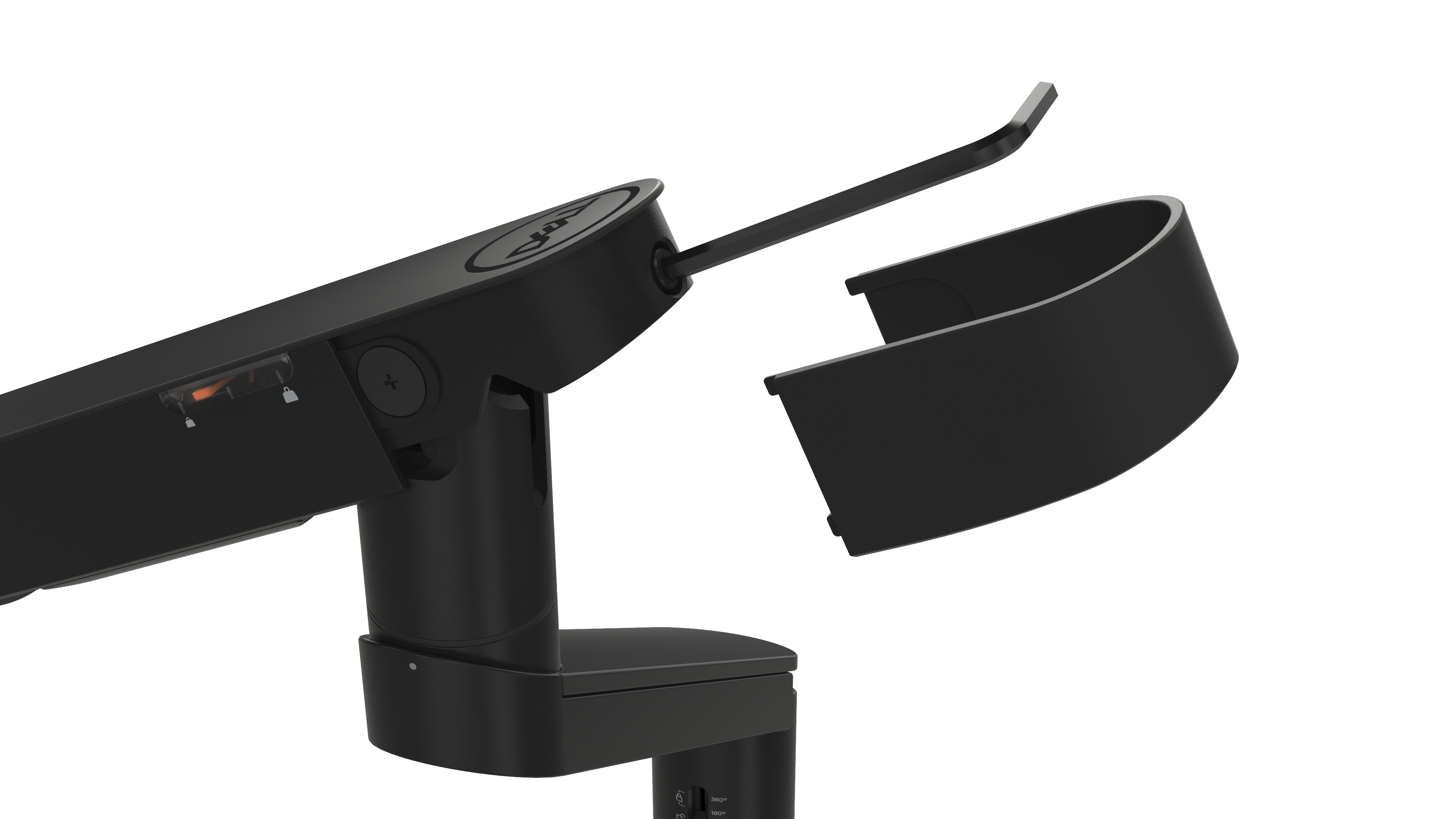 Dell Single Monitor Arm - MSA20, 10 kg, 48,3 cm (19"), 96,5 cm (38"), Höhenverstellung, Schwarz