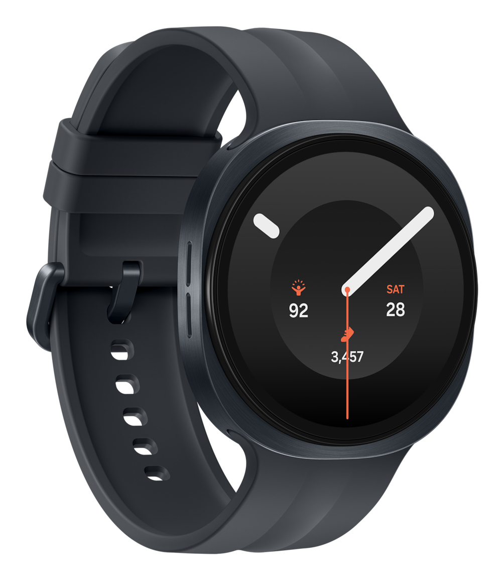 Samsung Galaxy Watch9 - 44 mm - Carbon-Schwarz - intelligente Uhr mit Sportband - schwarz - Bandgröß