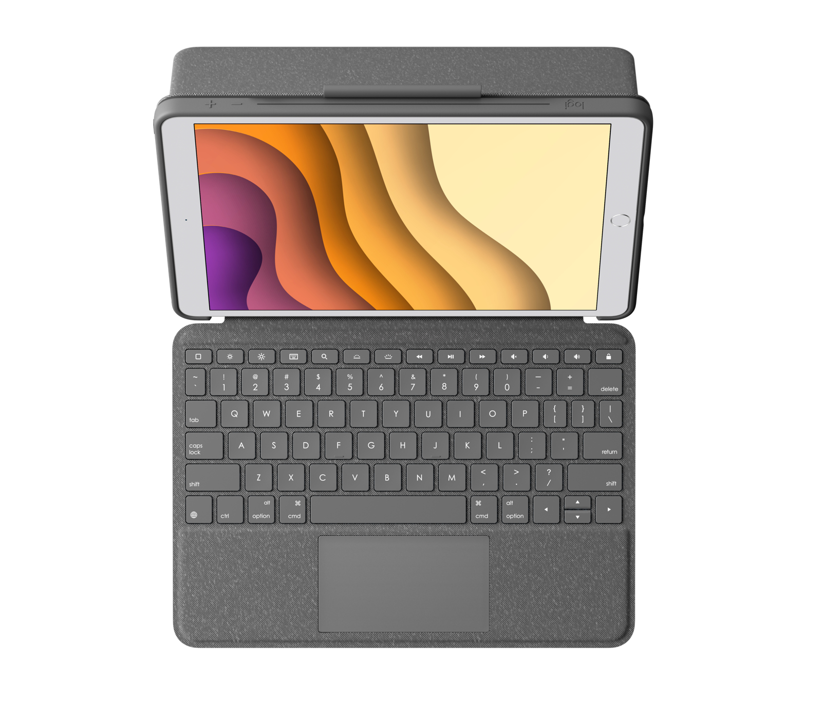 Logitech Combo Touch - Tastatur und Foliohülle - mit Trackpad - hintergrundbeleuchtet - Apple Smart