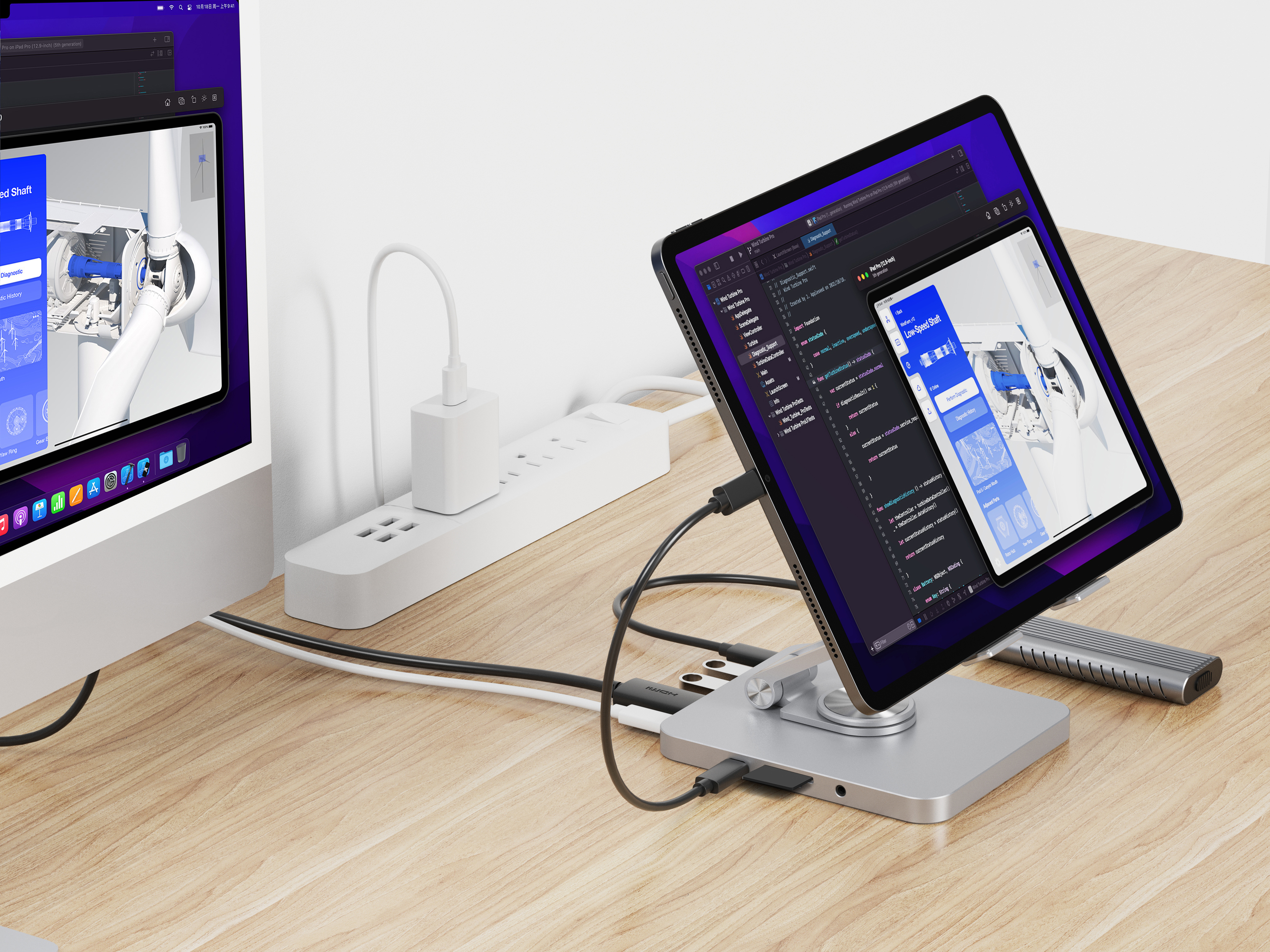 Conceptronic DONN26G - Dockingstation + Tablet-Ständer