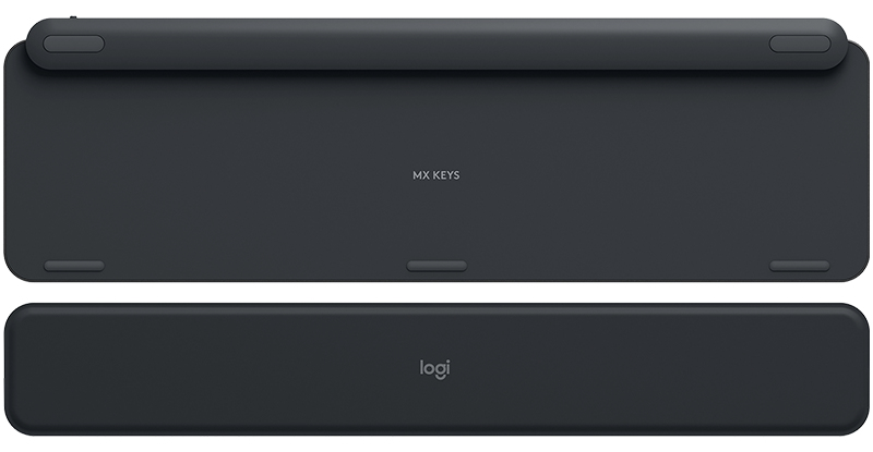 Logitech MX Keys Plus, Volle Größe (100%), Kabellos, RF Wireless + Bluetooth, QWERTZ, Graphit