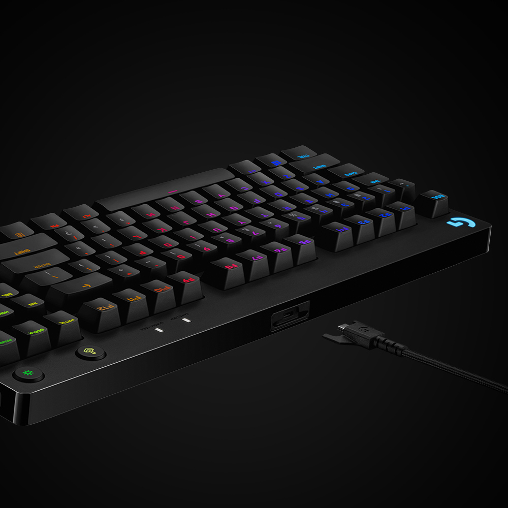 Logitech G Pro Gaming Keyboard, TKL, GX-BLUE, schwarz, USB, DE
