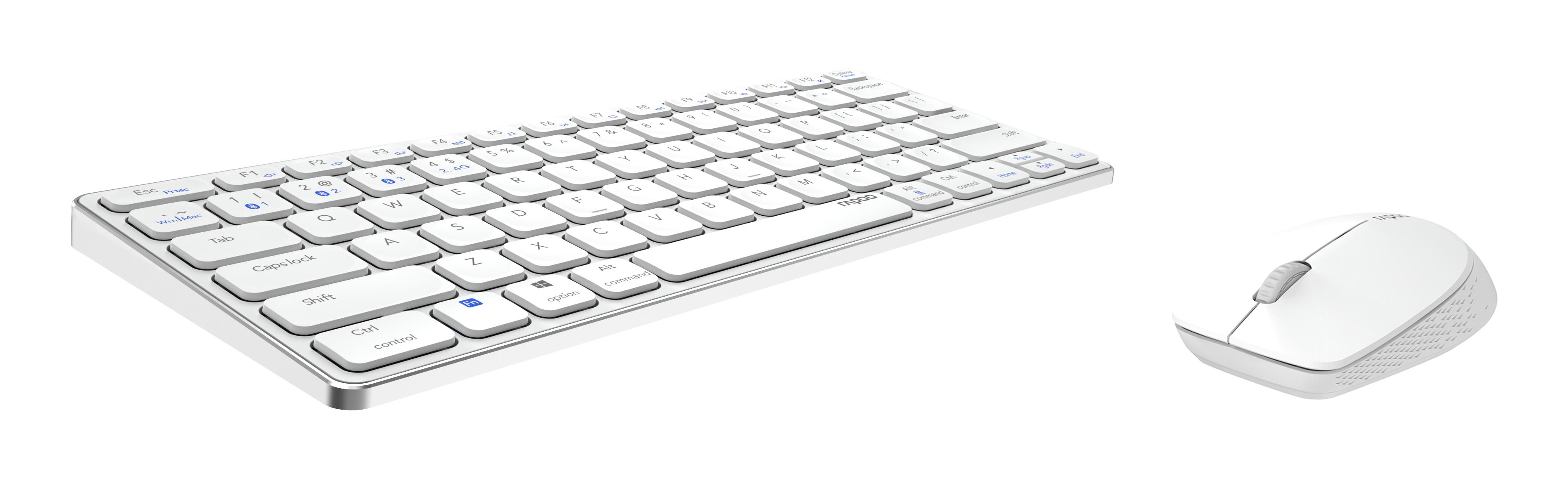Hama 9600M, QWERTZ, Weiß, Maus enthalten