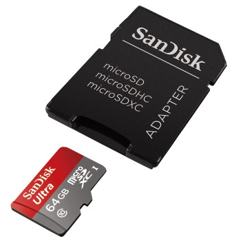SanDisk Ultra - Flash-Speicherkarte (microSDXC-an-SD-Adapter
