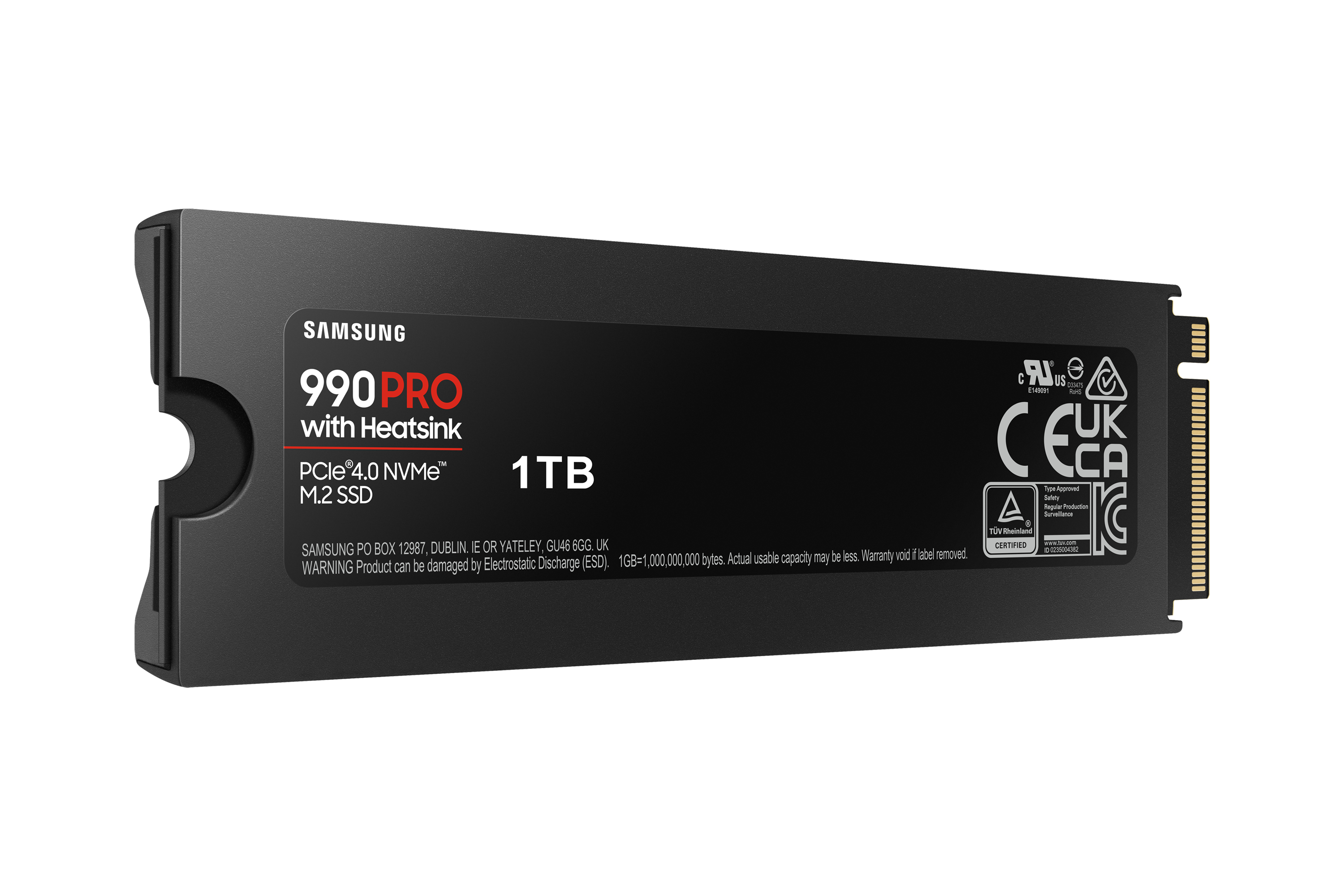 Samsung SSD 990 PRO 1TB, M.2 2280 / M-Key / PCIe 4.0 x4 inkl. Kühlkörper