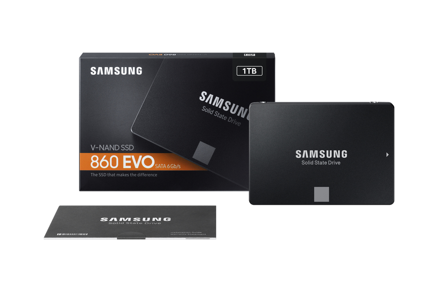 Samsung 860 EVO MZ-76E1T0B - SSD - verschlüsselt - 1 TB - intern - 2.5" (6.4 cm)