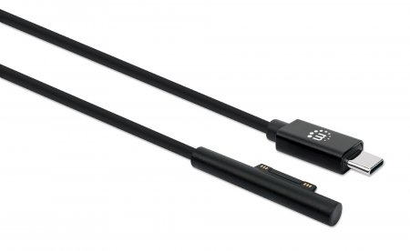 Manhattan Surface Connect auf USB-C Ladekabel, Surface Connect-Stecker auf USB-C-Stecker, 15 V/3 A, 