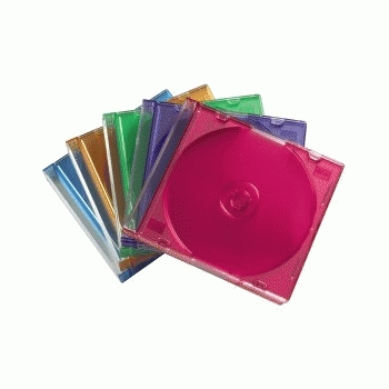 Hama Slim Jewel Case für Speicher-CD - Kapazität: 1 CD - durchsichtig blau, durchsichtig grün, durch