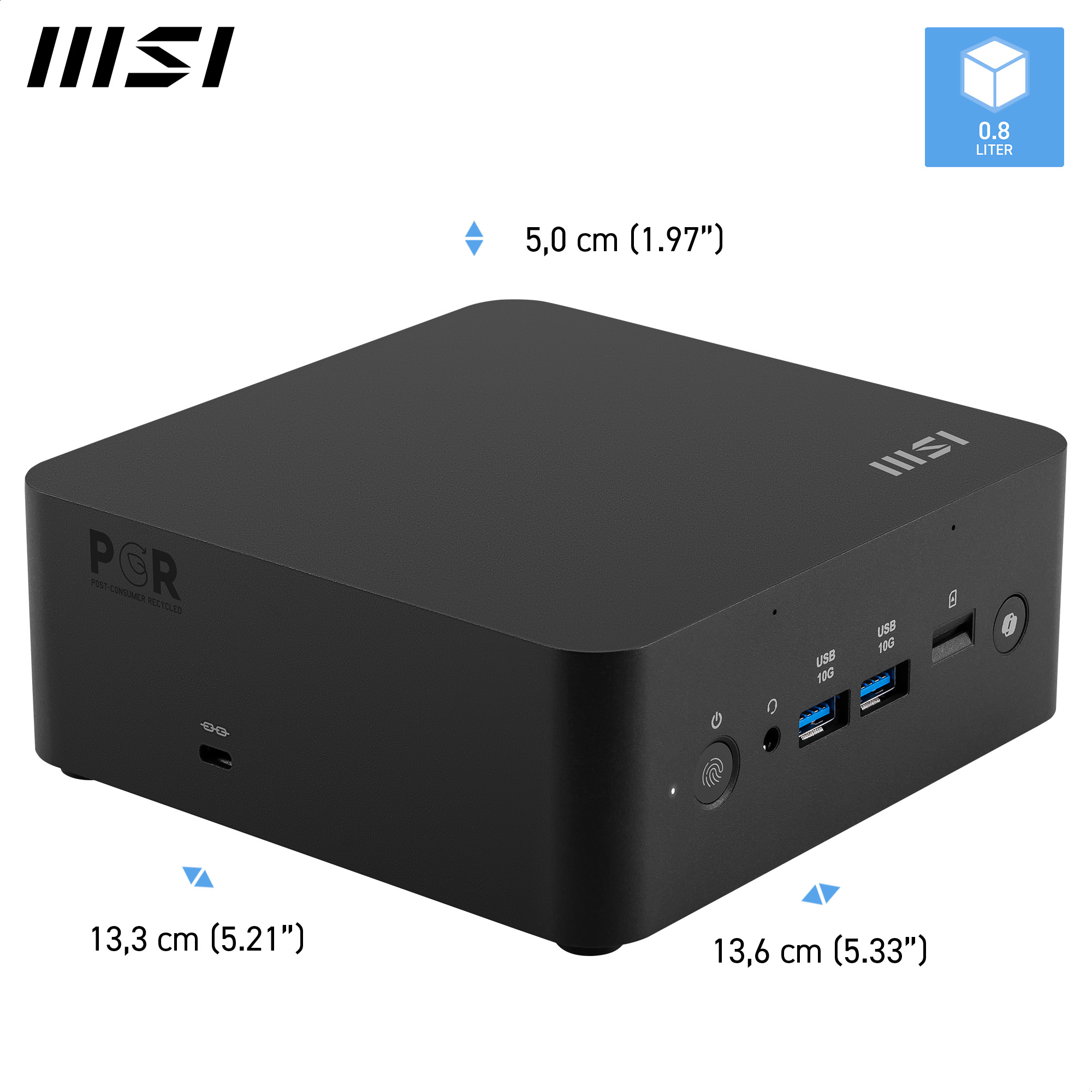 MSI Cubi NUC AI+ 2MG-065AT, Core Ultra 5 226V, 16GB, 512GB SSD, Win11 Pro