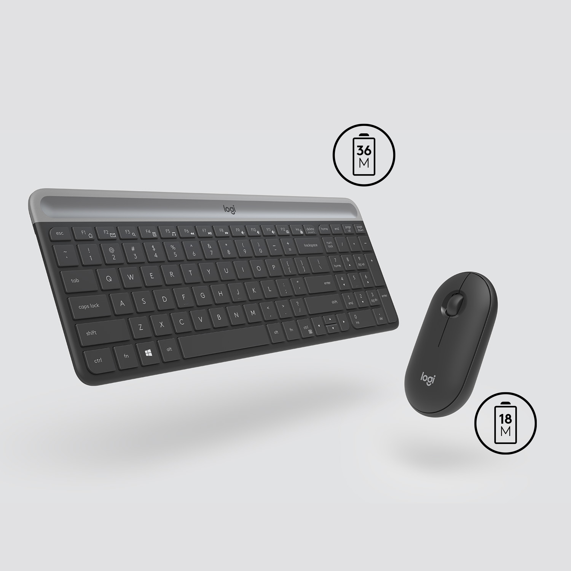 Logitech Slim Wireless Combo MK470 - Tastatur-und-Maus-Set