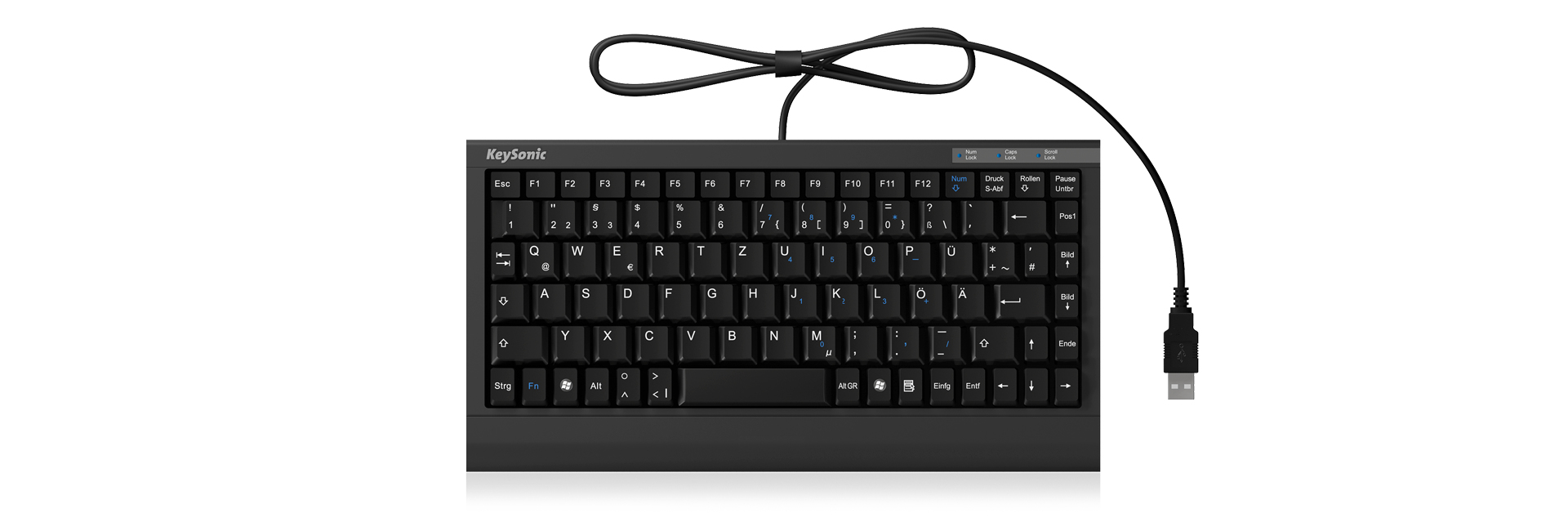 KeySonic ACK-595 C+ - Tastatur - PS/2, USB - USA
