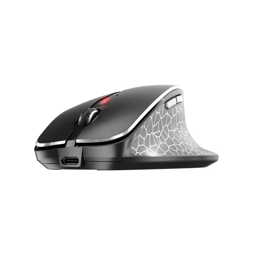 Cherry MW 8C ERGO - Maus - ergonomisch - optisch - 6 Tasten - kabellos - 2.4 GHz, Bluetooth 4.0 - ka