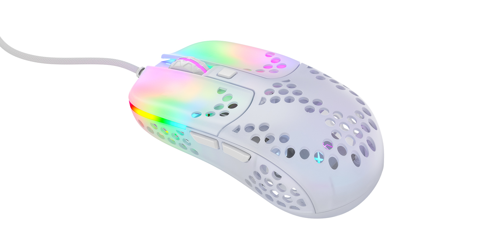 Xtrfy CHERRY XTRFY MZ1, Beidhändig, Optisch, USB Typ-A, 16000 DPI, Weiß