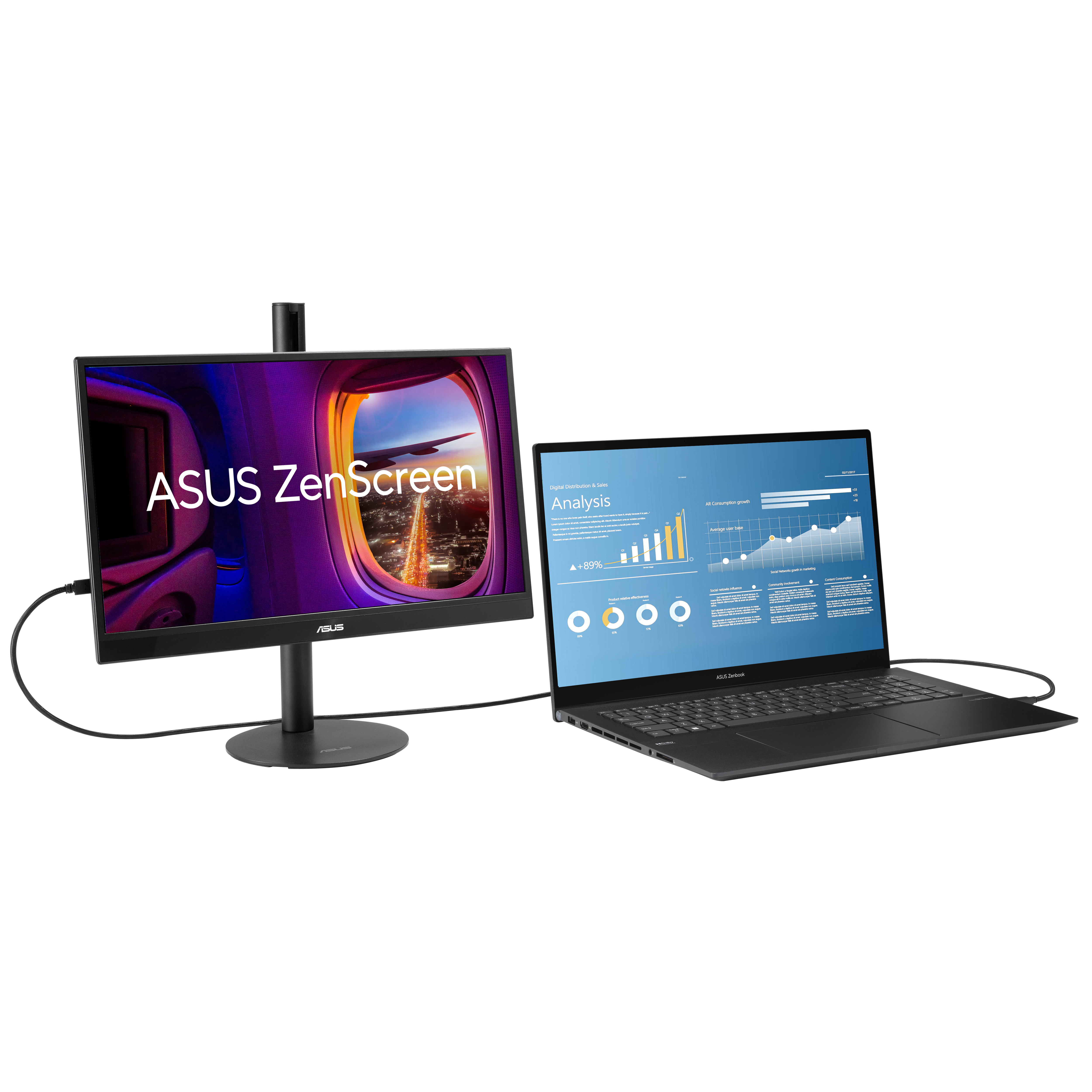 ASUS ZenScreen MB17AHG, 17.3" FHD 144Hz, 300nits, 5ms, 1x HDMI, 2x USB-C (mit DP)