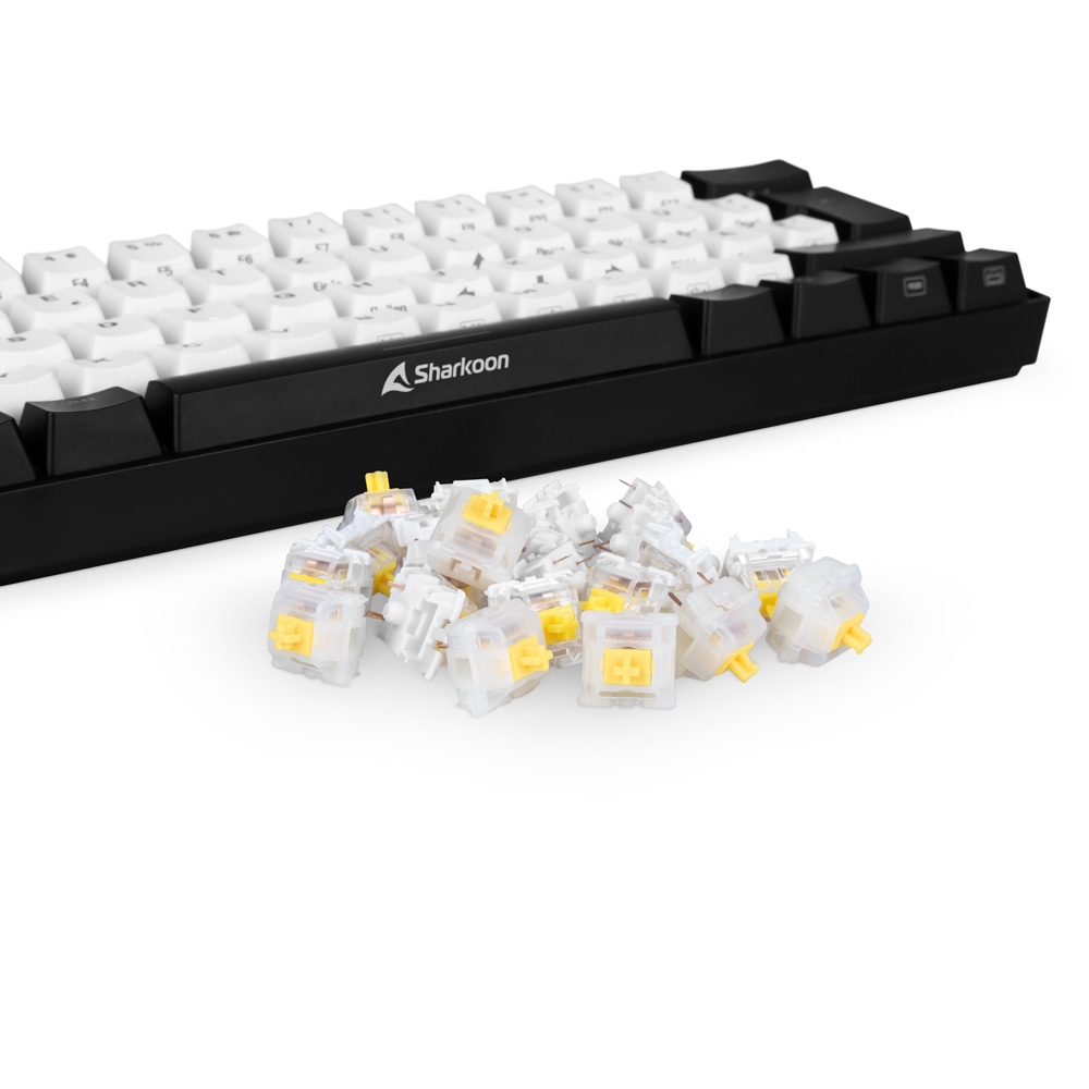 Sharkoon Linear Gateron CAP MILKY YELLOW, Tastatur-Schalter, Weiß, Gelb