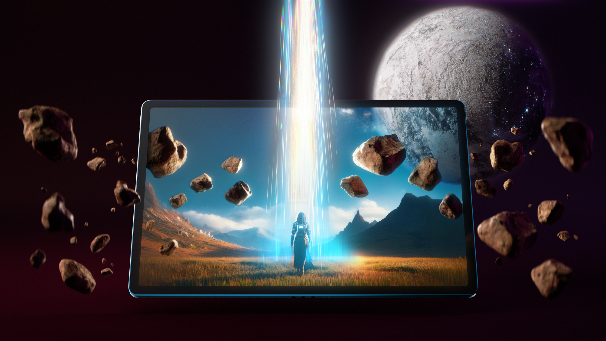 Lenovo Yoga Tab Plus ZAEG - Tablet - Android 14 oder höher - 256 GB UFS card - 32.3 cm (12.7")