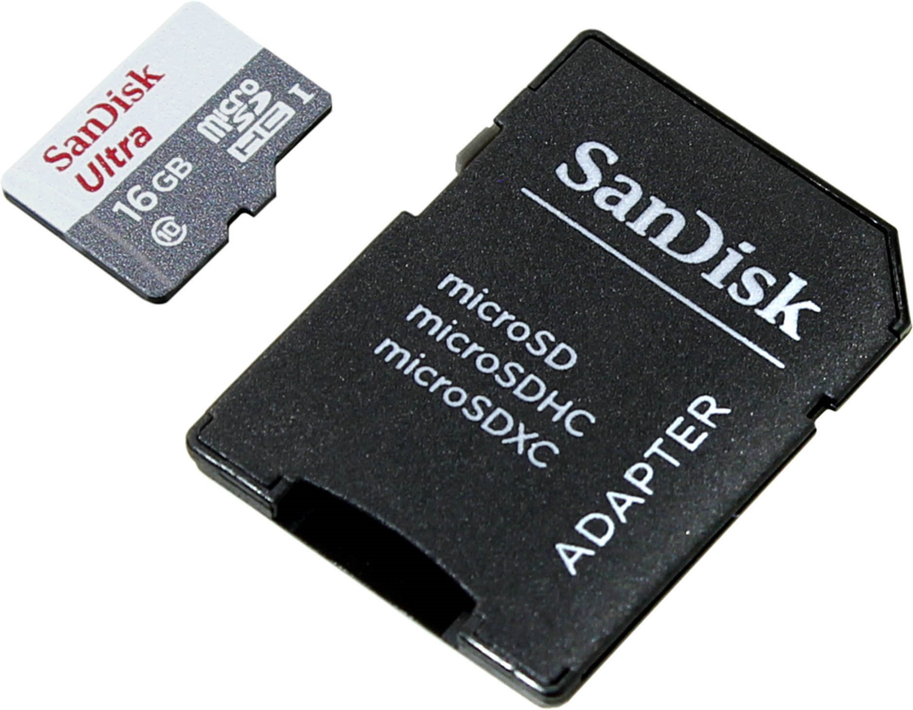 SanDisk Ultra - Flash-Speicherkarte (microSDXC-an-SD-Adapter