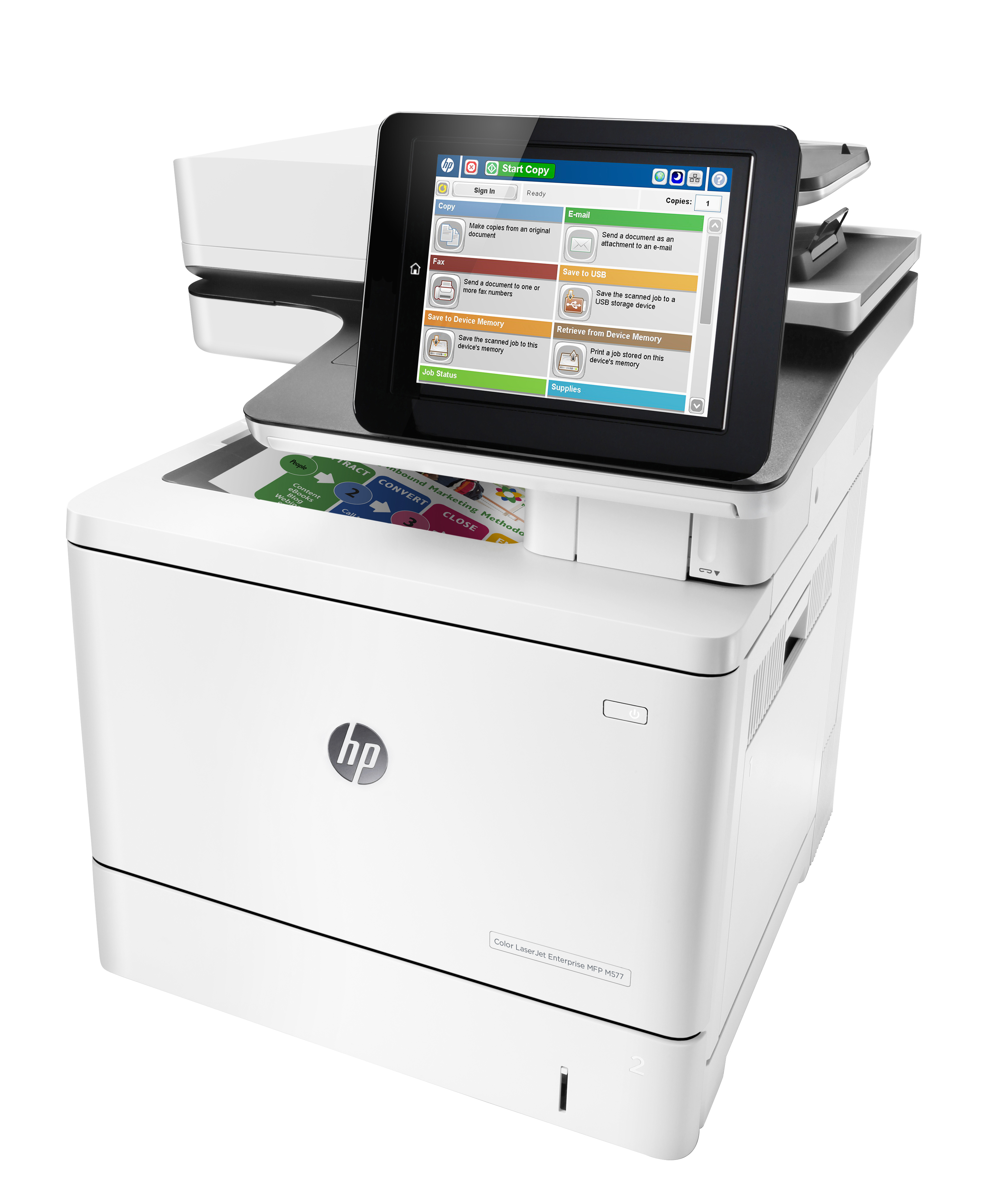 HP Color LaserJet Enterprise M577f MFP, Farbe, Drucker für Kleine &amp; mittelständische Unternehmen