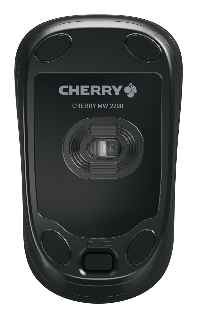 Cherry MW 2200 - Maus - ergonomisch - rechts- und linkshändig - optisch - 3 Tasten - kabellos - 2.4