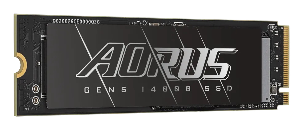 Gigabyte AORUS Gen5 14000 - SSD - 1 TB - intern - M.2 2280 - PCI Express 5.0 x4 (NVMe)