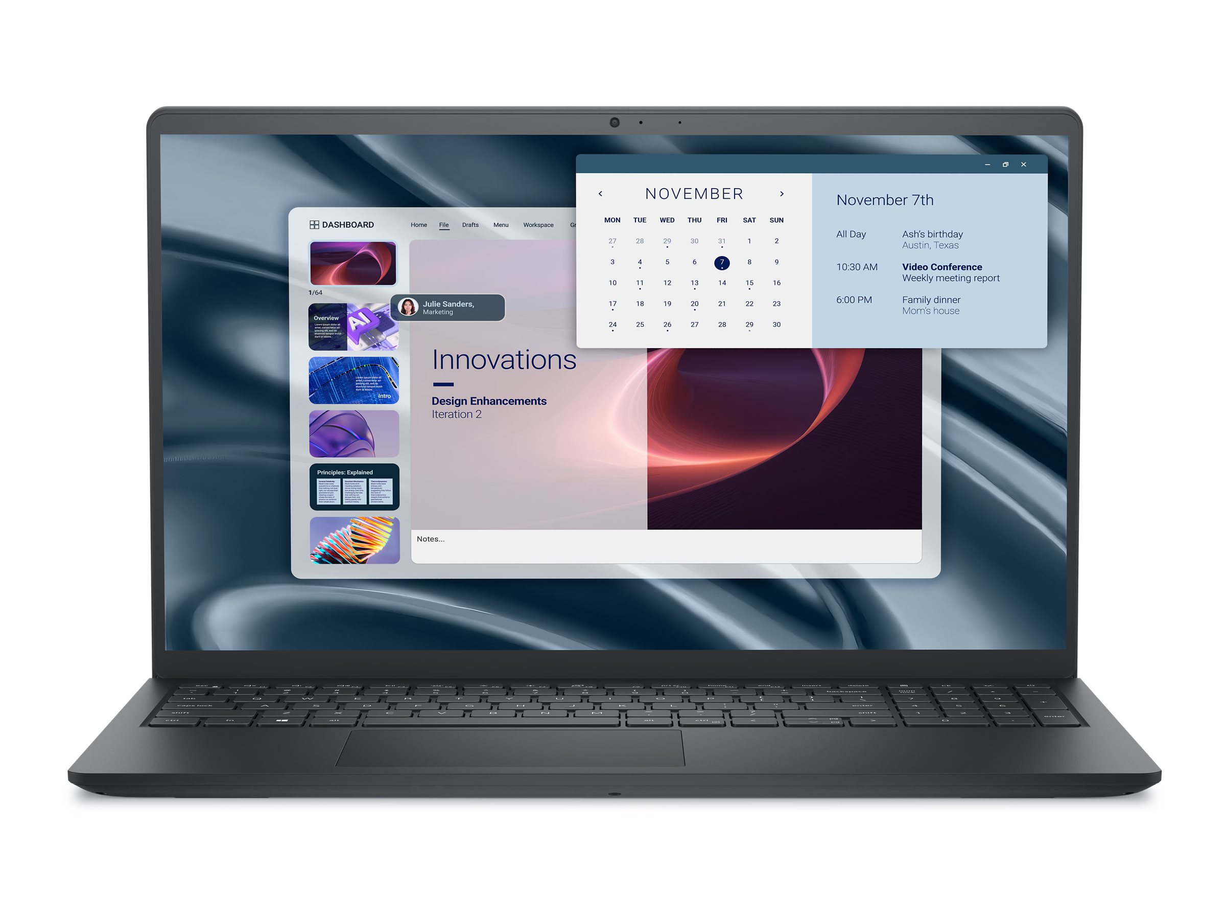 Dell Pro 15 Essential PV15255, 15.6" FHD, Ryzen 5 7520U, 8GB RAM, 512GB SSD, Win11 Pro