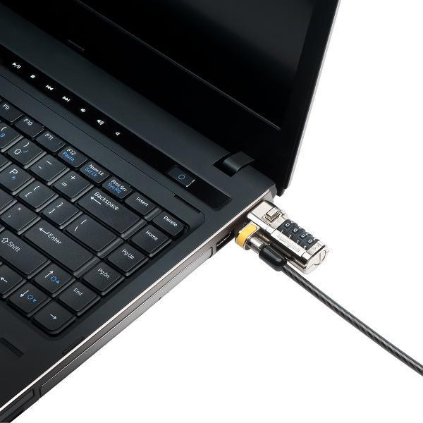 Kensington ClickSafe®-Laptopkombinationsschloss - Master Coded, 1,5 m, Zahlenschloss, Stahl, Schwarz