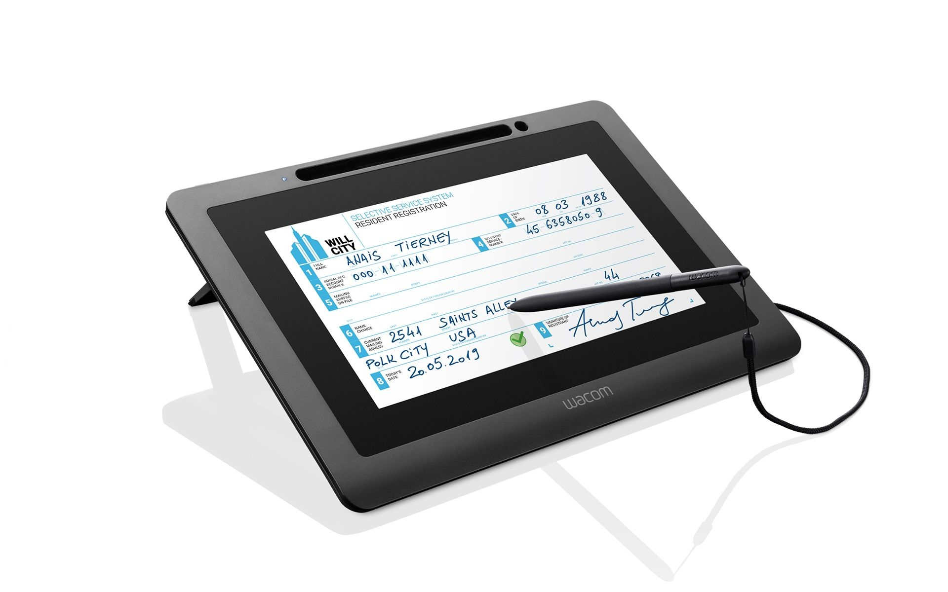 Wacom DTU-1031AX, LCD, 25,6 cm (10.1"), Schwarz